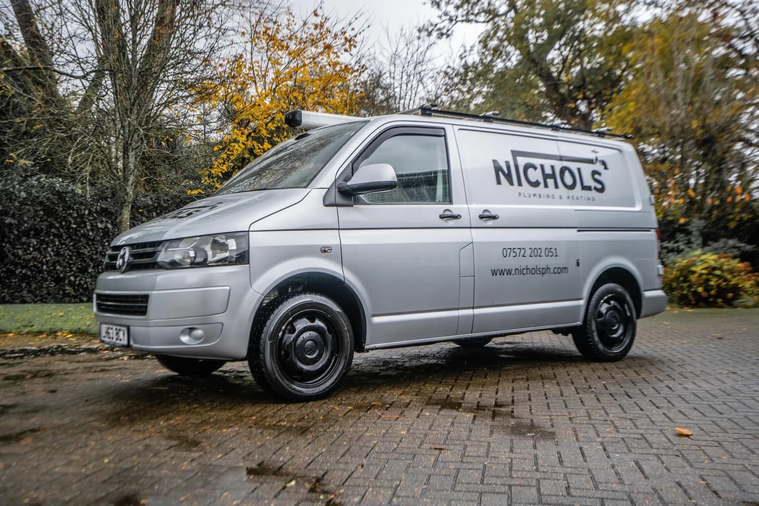 Nichols Plumbing and Heating van parked on a job in Dorking, Surrey